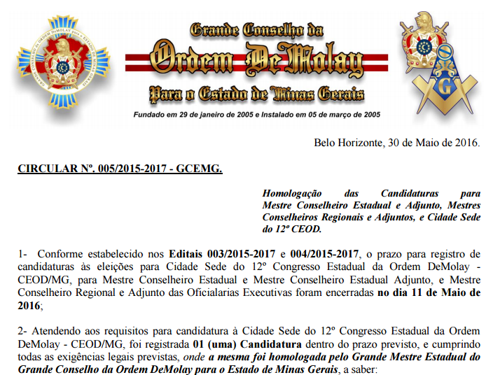 GCEMG homologa de candidaturas para Eleições no CEOD 2016