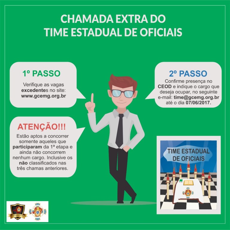 CHAMADA EXTRA – Time de Oficiais 2017