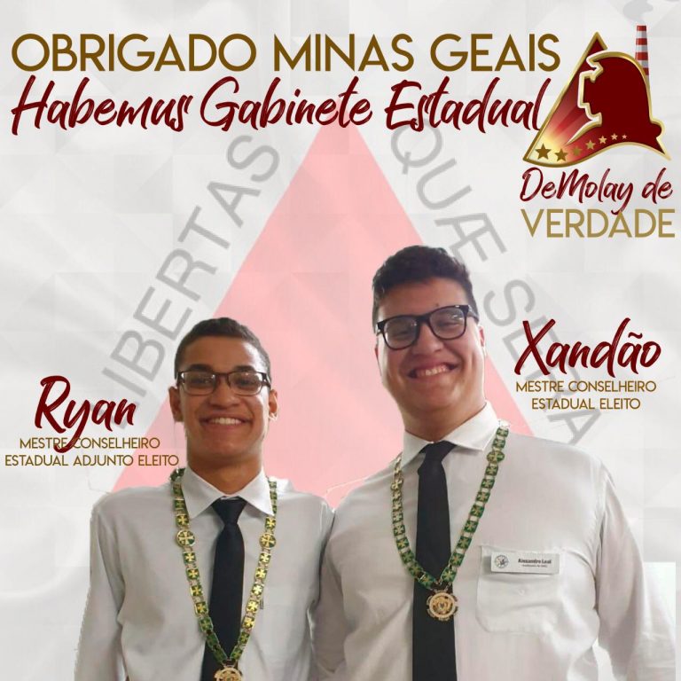 Chapa DeMolay de Verdade eleita para o Gabinete Estadual