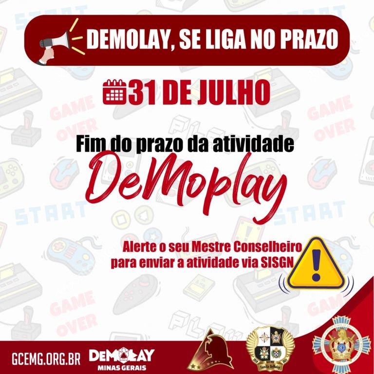 Fim do Prazo da Atividade DeMoplay