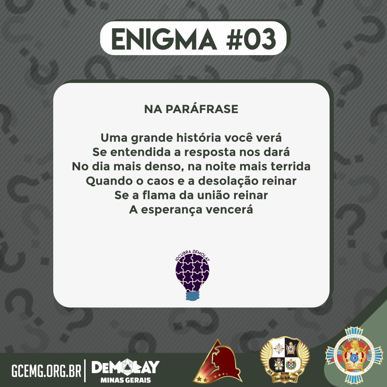 10cubra DeMolay: Enigma #03