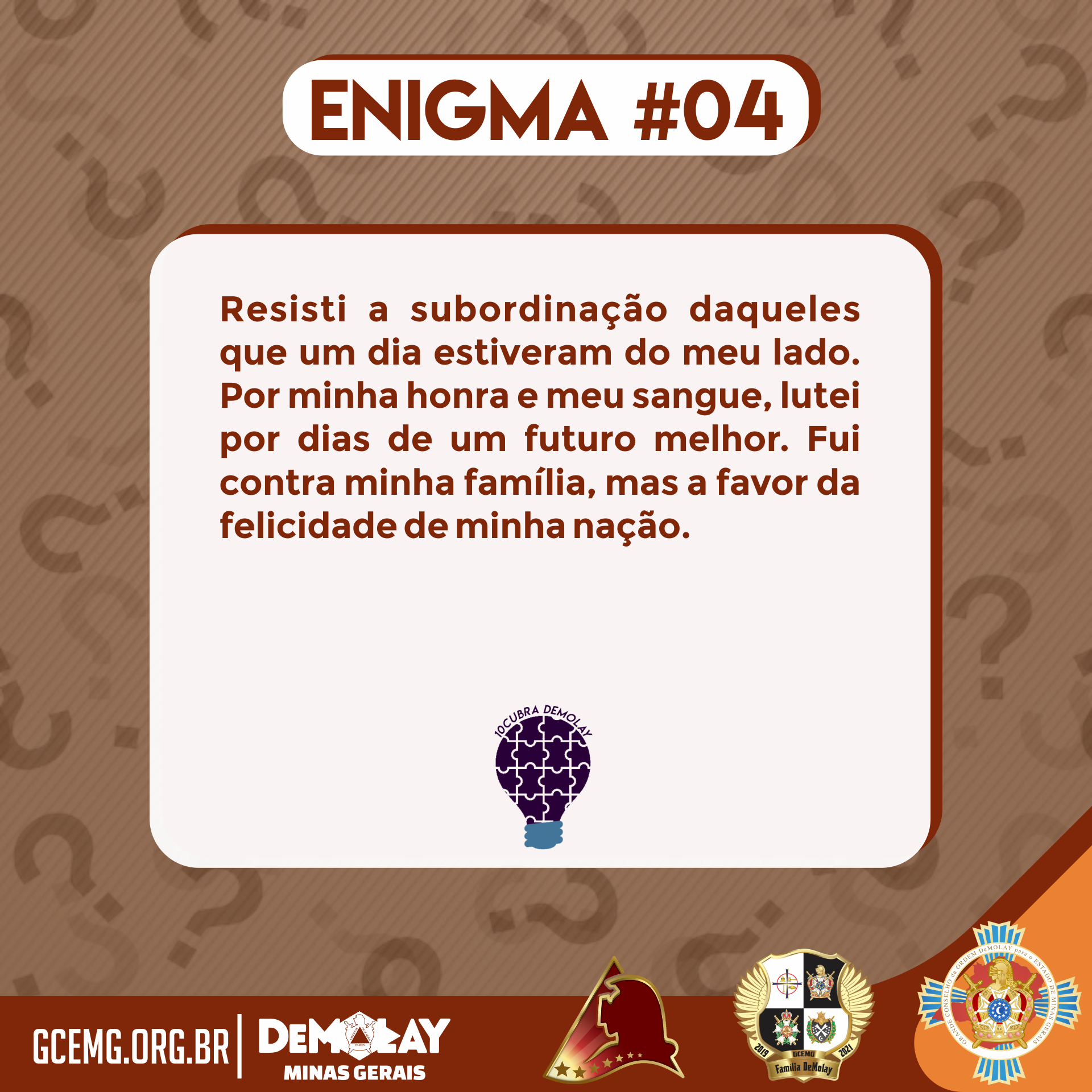 10cubra DeMolay: Enigma #04