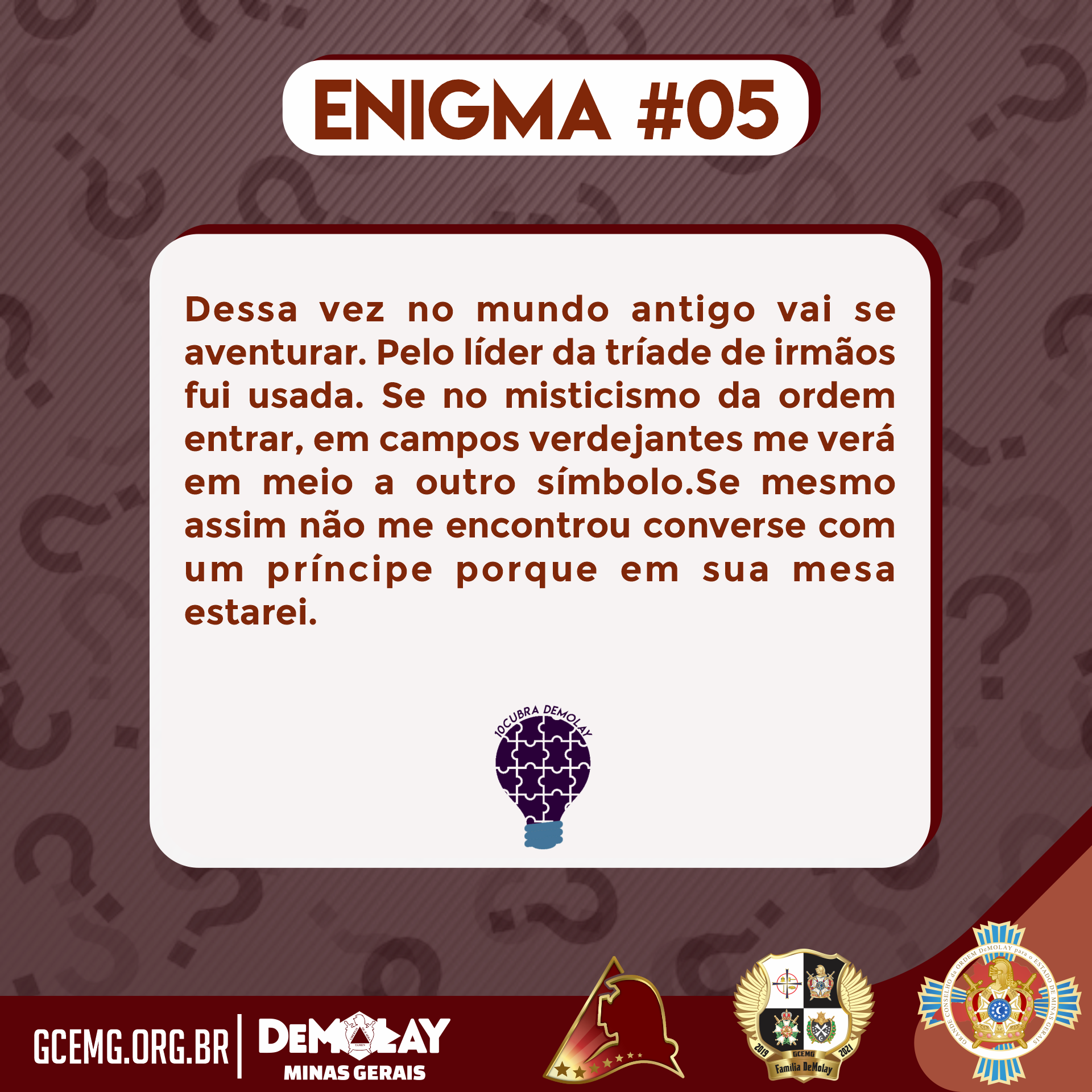10cubra DeMolay: Enigma #05