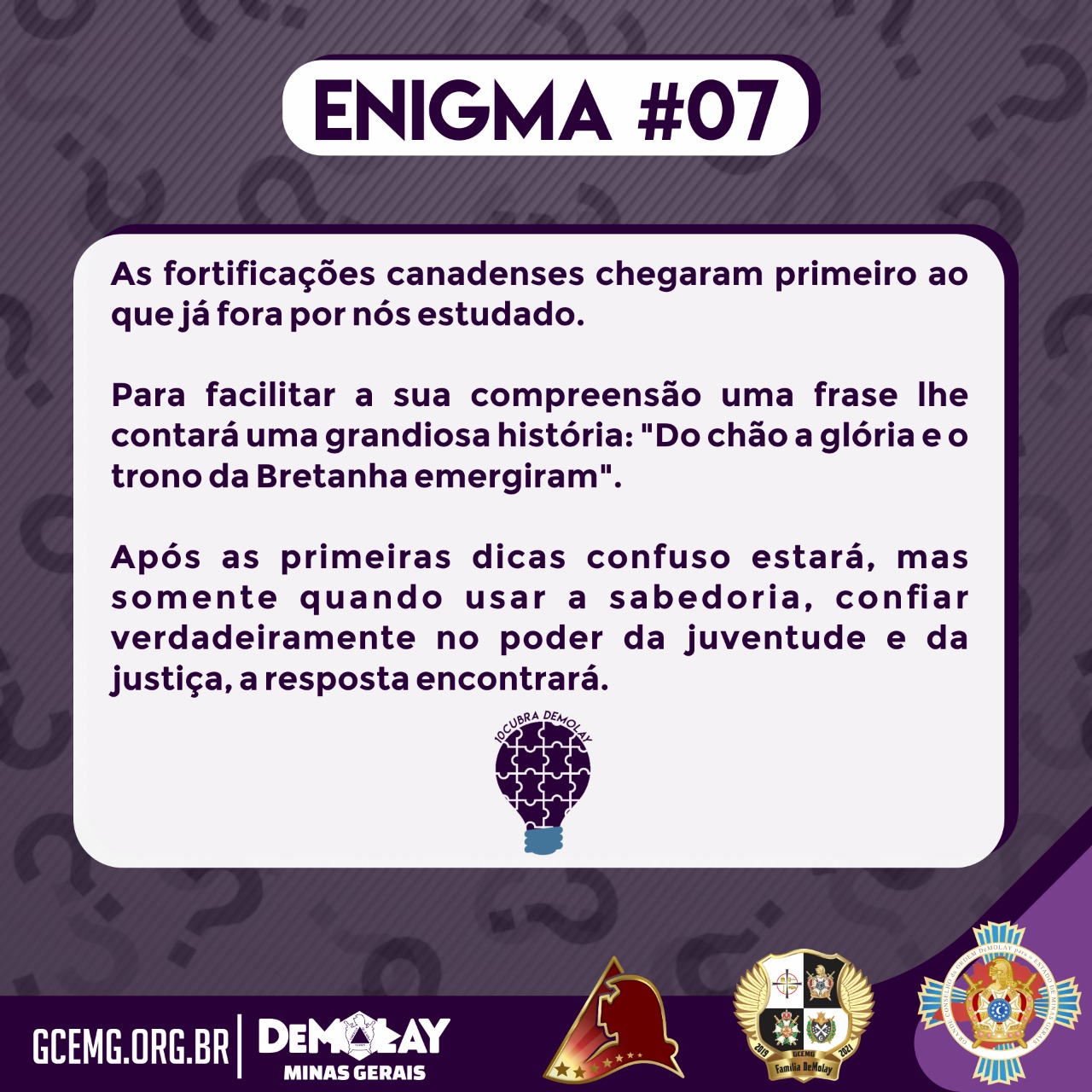 10cubra DeMolay – Enigma #07