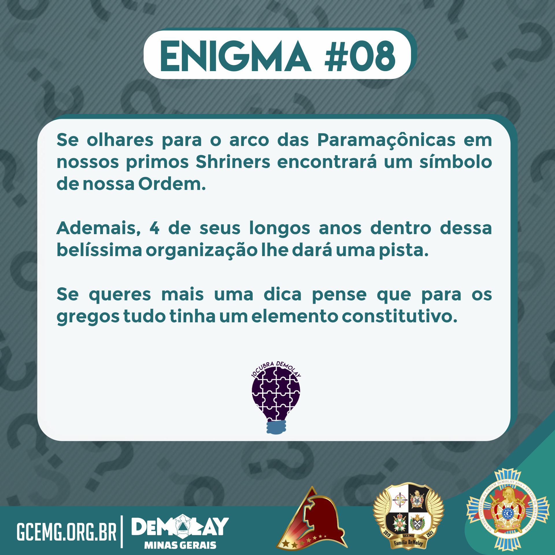 10cubra DeMolay – Enigma #08