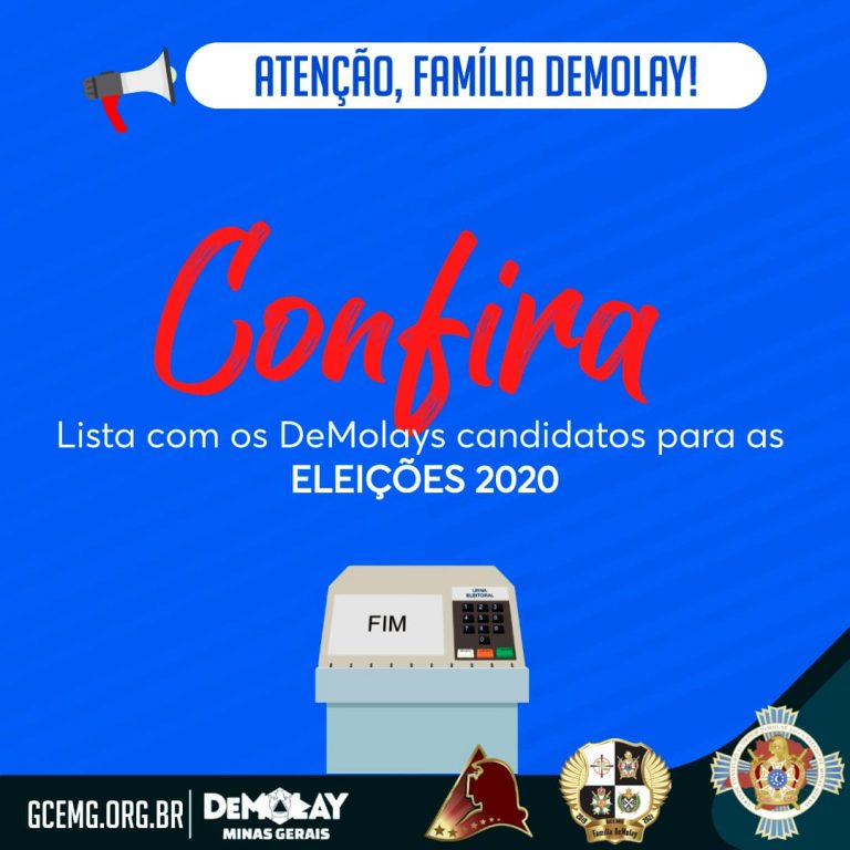 Lista de DeMolays Canditatos para Eleições 2020
