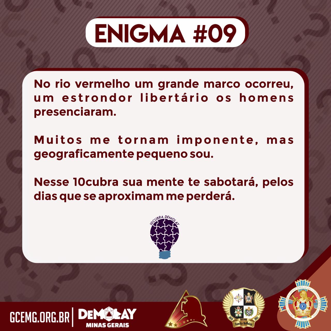 10cubra DeMolay – Enigma #09