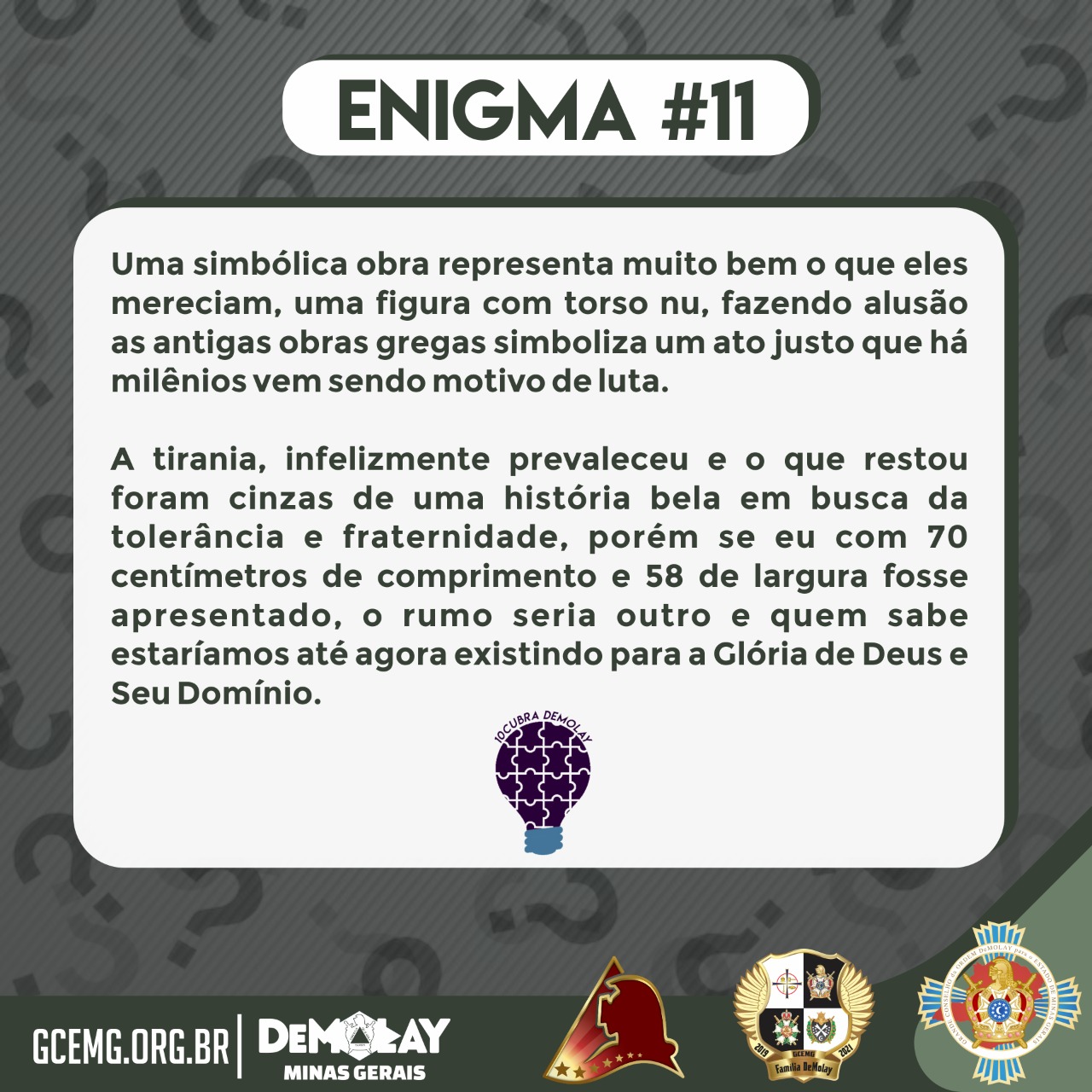 10cubra DeMolay – Enigma #11