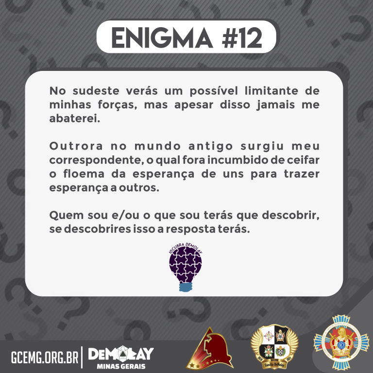 10cubra DeMolay – Enigma #12