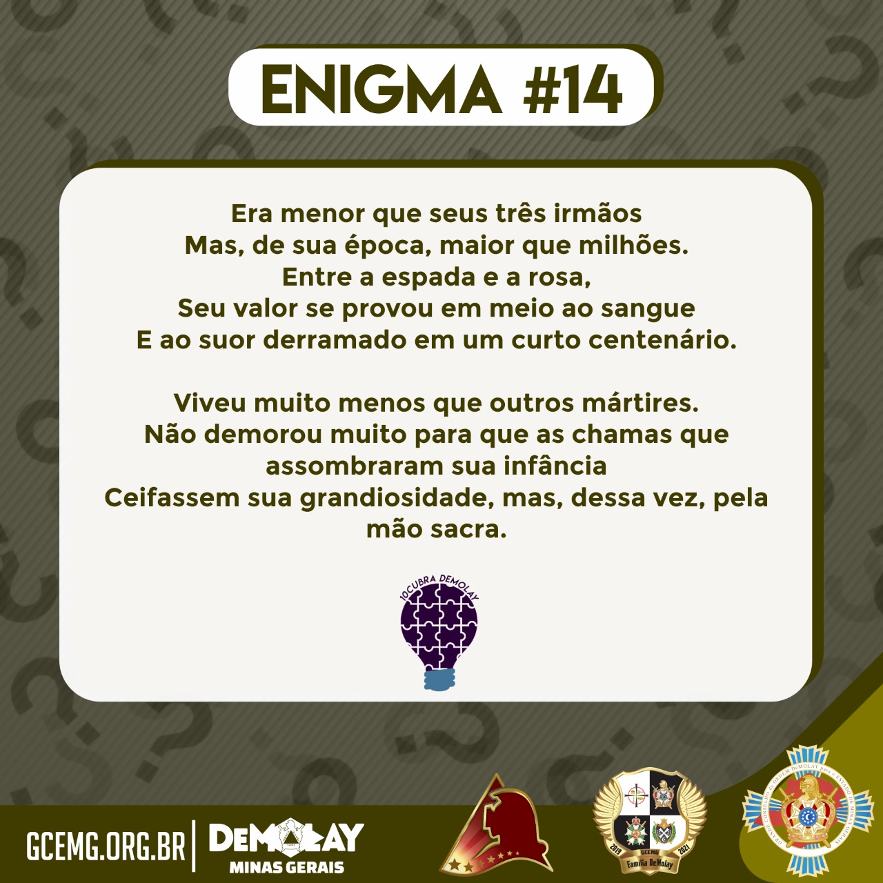 10cubra DeMolay – Enigma #14