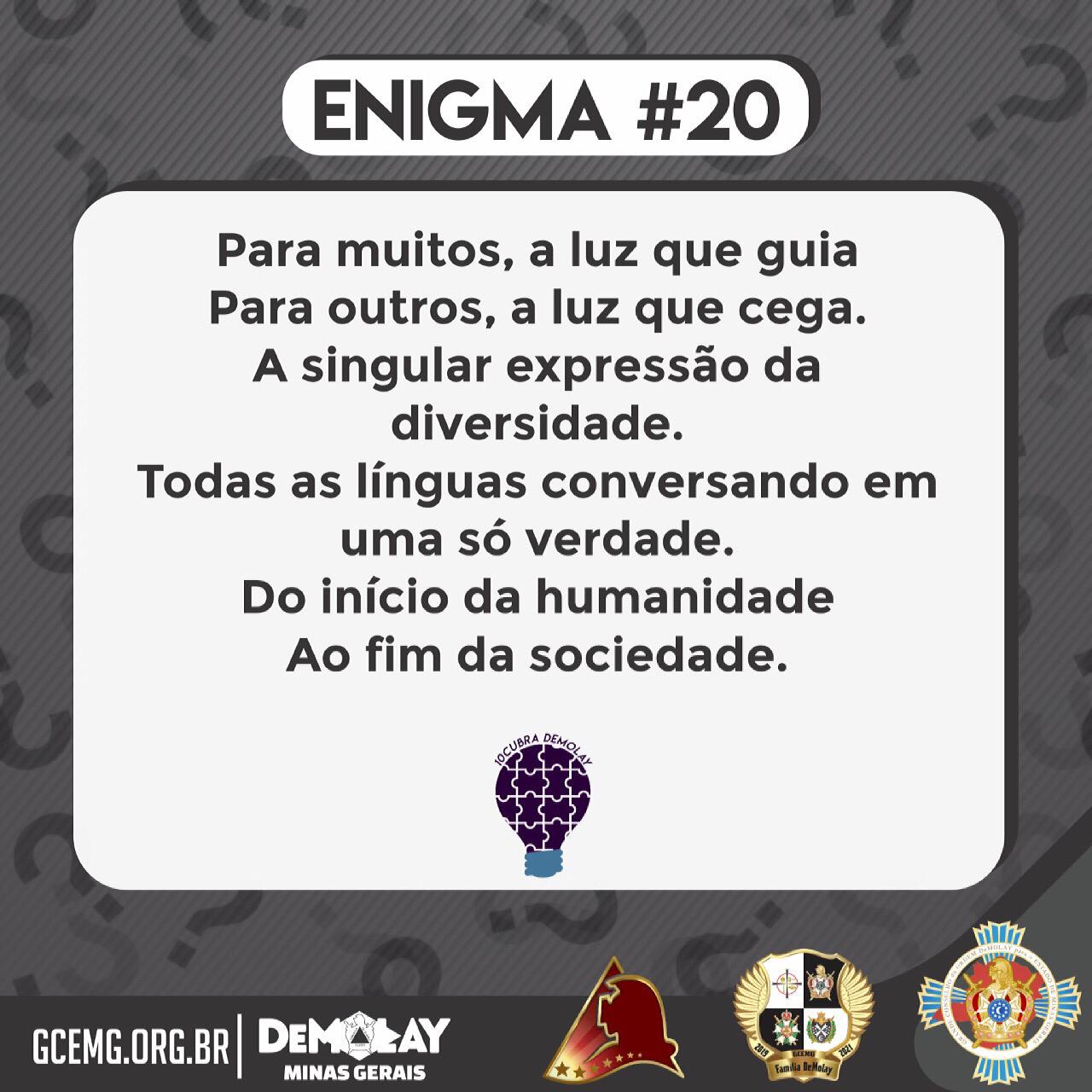 10cubra DeMolay – Enigma #20