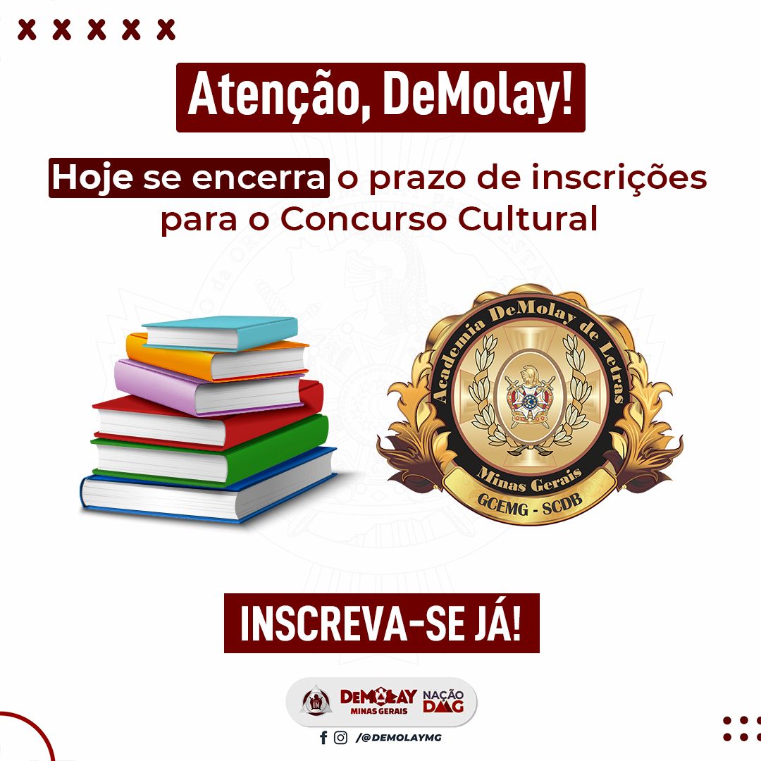 Último dia para inscrição no Concurso Literário