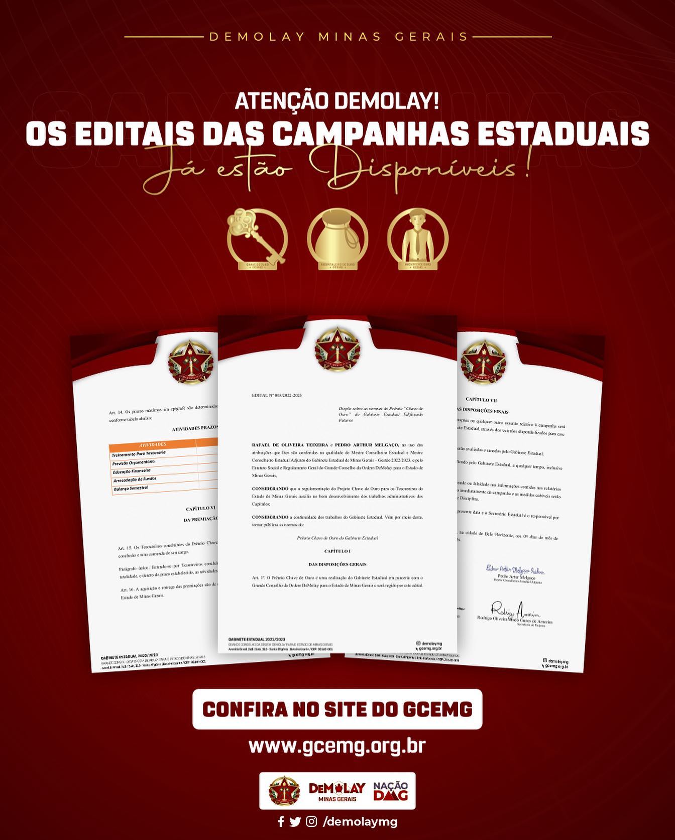 Os editais das campanhas estaduais já estão Disponíveis!