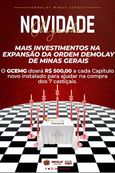 Os Investimentos na Expansão Da Ordem DeMolay Mineira não Param!