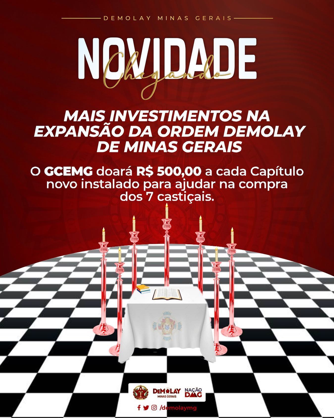 Os Investimentos na Expansão Da Ordem DeMolay Mineira não Param!