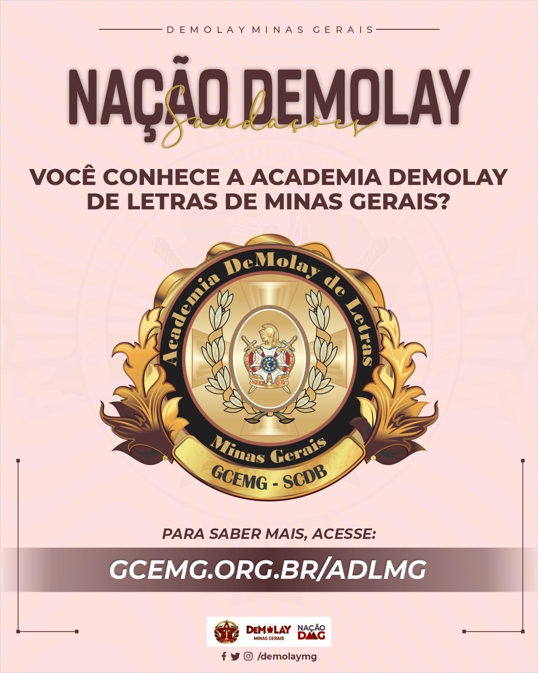 Você conhece a Academia DeMolay de Letras de Minas Gerais?