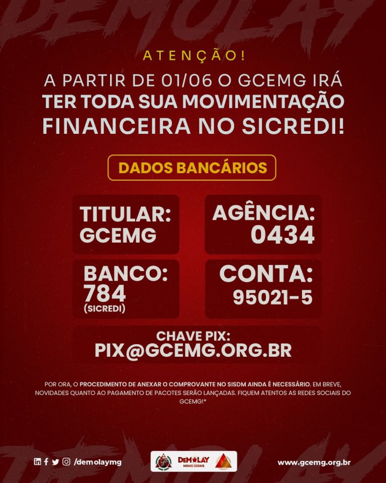 Novos Dados Bancários GCEMG